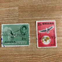 ガーナ切手　　独立記念　　ガーナ航空設立記念　　各１０枚　　定形郵便発送_画像3