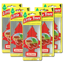 リトルツリー ワイルド チェリー 5枚セット Little Trees 芳香剤 車 部屋 吊り下げ USA エアフレッシュナー【メール便 送料無料】_画像1