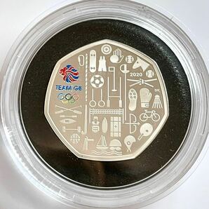 ロイヤルミント発行　東京オリンピック2020 50ペンスピエフォー銀貨