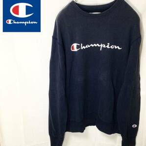 【XLサイズ】Champion チャンピオン ビッグ刺繍ロゴ スウェットの画像1