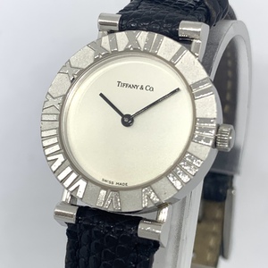 ティファニー Tiffany アトラス シルバー文字盤 L0640 レディース クオーツ 純正ベルト 腕時計 CD1793228