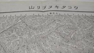 　古地図 　ウコタキヌプリ山　北海道　地図　資料　44×54cm　　大正9年測量　　参謀本部　発行　B