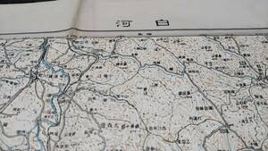 古地図 　白河　福島県　暫定版　地図　資料　46×58cm　大正10年測量　　昭和23年発行　A
