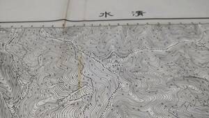 古地図 　清水　静岡県　地図　資料　46×58cm　明治21年測量　　昭和24年発行　A