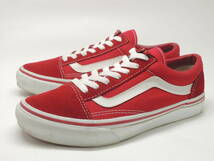 即決!廃盤! VANS OLD SKOOL 赤×白 26.5cm / バンズ オールドスクール_画像1