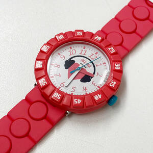 FLIK FLAKflikf rack SWATCH ROCKBEAT ZFCSP068 Switzerland made Kids wristwatch red quartz 34mm