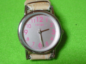 RECIPE　３BAR　女性用腕時計　ピンク