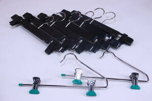  bottom for hanger 8 pcs set black 6ps.@ silver 2 ps business use used present condition goods details unknown #(F3878)