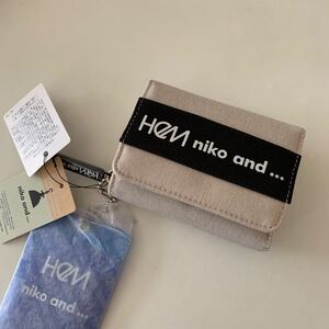 HeM ヘム ニコアンド コラボロゴ 三つ折り財布 アイボリー