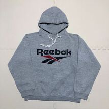 ★ Reebok リーボック 90's USA製 ビッグロゴ スウェット パーカー M_画像1