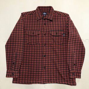 * Stussy Stussy 90's USA made flannel shirt long sleeve shirt M