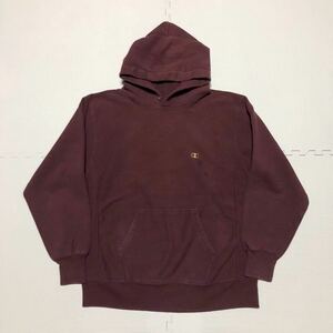 ★ Champion チャンピオン 70's 青単色タグ 青単色タグ リバースウィーブ スウェット パーカー L