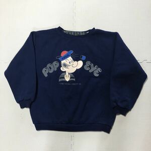 ★ POPEYE ポパイ 80's 90's 当時物 リバーシブル 総柄 スウェット トレーナー