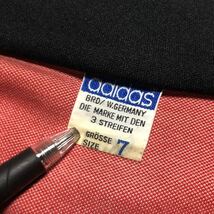 ★ 80's 西ドイツ Adidas アディダス ジャージ トラックジャケット 希少サイズ7 黒×赤_画像5