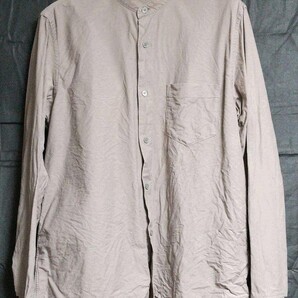 中古 無印良品 オックススタンドカラーシャツ 紳士L・グレー