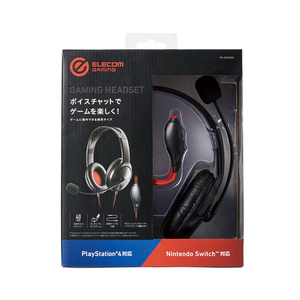 PlayStation4、Nintendo Switchでのボイスチャットに最適 両耳オーバーヘッドタイプのゲーミングヘッドセット : HS-GM20BK