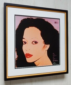 ダイアナ・ロス/レコジャケ・ポスター額入/Diana Ross/Silk Electric/ウォーホル/Andy Warhol/モータウン/Motown/目で楽しむ音楽アート