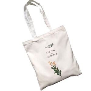 【新品】☆Flower Design Tote Bag☆ 花柄トートバッグ 帆布 チャック付き エコバック マザーズバッグ