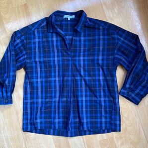 mf editorial チェックシャツ 七分袖