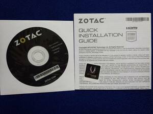 ZOTAC GT 710 ZONE Edition 1GB 64BIT DDR3 ドライバディスク,説明書　②
