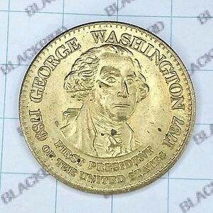 送料無料)初代アメリカ合衆国大統領 ジョージ・ワシントン 記念コイン 10.11g A03931