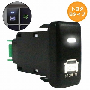 トヨタBタイプ プリウス NHW20系 H15.9～H21.4 防犯対策 点滅機能付き ダミーセキュリティパネル LED/ホワイト スイッチホールカバー