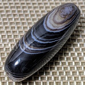 御幸天珠 AW05398 瑪瑙天珠 40x14mm 特殊天珠 線天珠 線珠 眼天珠 眼模様