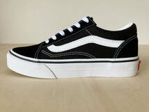 17cm バンズ キッズ オールドスクール VANS OLD SKOOL KID'S BLACK/T.WHITE 17cm VN000W9T6BT_画像3