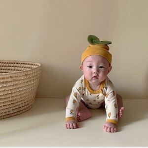 赤ちゃん ベビー服 ロンパース&帽子セット