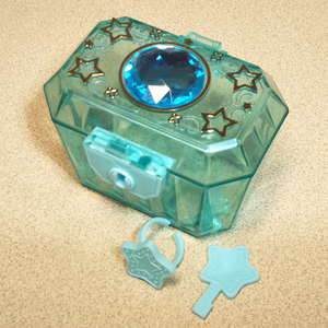 sebon Star secret. BOX( 1 )*..( blue )* ring * key attaching * hippopotamus ya* non-standard-sized mail possible * secret. box. case. accessory case. Shokugan 