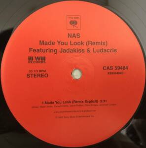 US PROMO ONLY / NAS / MADE YOU LOOK REMIX FEAT JADAKISS LUDACRIS / 2003 HIPHOP