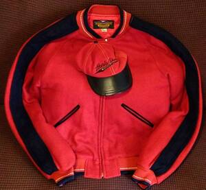 HarleyDavidson Wool 50% Red color Jacket size:L(M)/ハーレー ウール50% ジャケット（レッド）サイズ：L(M)