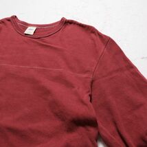 00's オールドネイビー クルーネック コットン Tシャツ 長袖 (S) エンジ 無地 ロンT フットボール 00年代 旧タグ オールド ギャップ_画像4