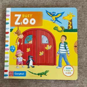英語絵本 しかけ絵本 busy zoo
