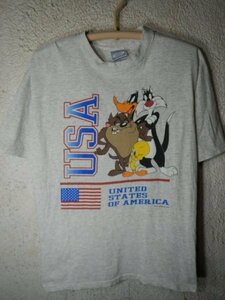 to3638　レア　ALL SPORTS　アメリカ製　USA　90ｓ　vintage　ビンテージ　半袖　tシャツ　WARNER BROS　ワーナー　キャラクター　人気