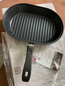 マローネシェフ IH対応 お手軽魚焼きパン (ガラス蓋付き) 22×32センチ フライパン新品未使用