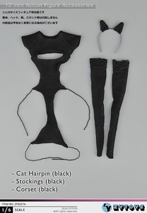 ZY-TOYS 1/6 size figure for costume cat girl ... costume set black ZY-5027-A