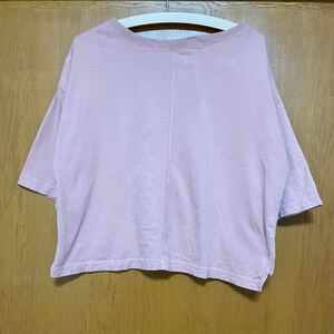 w closet ダブルクローゼット 七分袖 Tシャツ カットソー ライトピンク