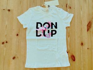 キッズ150-160【DONDUP】ドンダップ　ロゴ花柄　Tシャツ　ホワイト