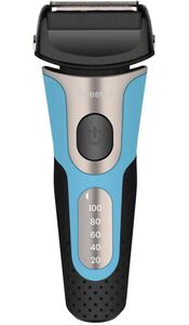 電気シェーバー メンズ ひげそり 往復式 3枚刃 USB充電式 お風呂剃り可 LED電池残量表示トリマー付き (Blue)