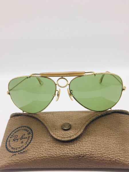 Ray-Ban ボシュロム USA サングラス　model: SharpShooter レンズ: B&L RB3 (薄いグリーン) サイズ　58口14 (very rare) 中古品です