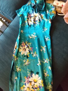 チャイナ服 花柄ワンピース