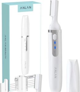 ANLAN眉毛シェーバー電動 女性メンズ 眉毛カッター Type-C USB充電式 LEDライト付き 替え刃付き 男性 眉毛剃り