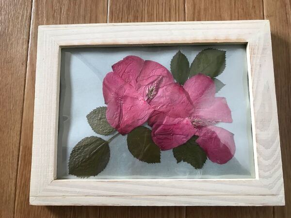 ホワイトウッドフレーム押し花