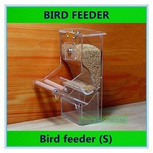 ◆最安にします◆鳥用 エサ入れ 容器 餌入れ 自動 フィーダー 透明 オウム インコ 文鳥 小鳥 クリア 保存容器 NKI26