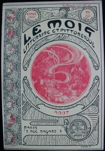 ★　アルフォンス・ミュシャ　表紙絵「ル・モア」1900年８月号