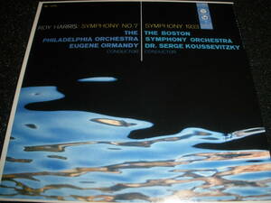 オーマンディ ロイ・ハリス 交響曲 7番 1933年 クーセヴィツキー ボストン フィラデルフィア管弦楽団 リマスター オリジナル 紙 未使用美品