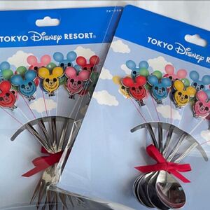ディズニーランド 東京ディズニーリゾート ミッキーマウス バルーン スプーンセット&フォークセット 【値下げ不可】