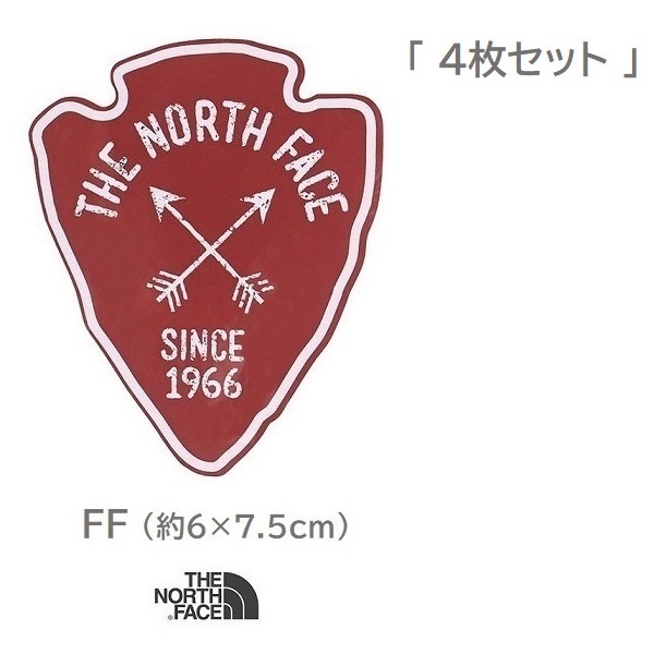 TNF Print Sticker NN32229 FF ノースフェイス ステッカー 新品 防水素材 ＜ 4枚セット ＞