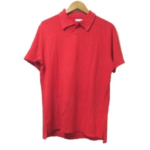 トゥモローランド TOMORROWLAND ニットポロシャツ セーター 半袖 リネン 麻 L 赤 レッド X メンズ